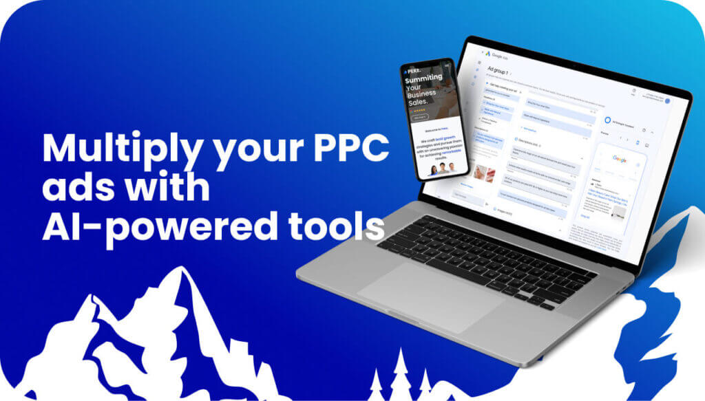 Graphic reading Multiply your PPC ads with AI-powered Google Ad tools